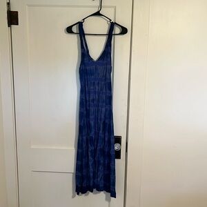 Language blue maxi dress